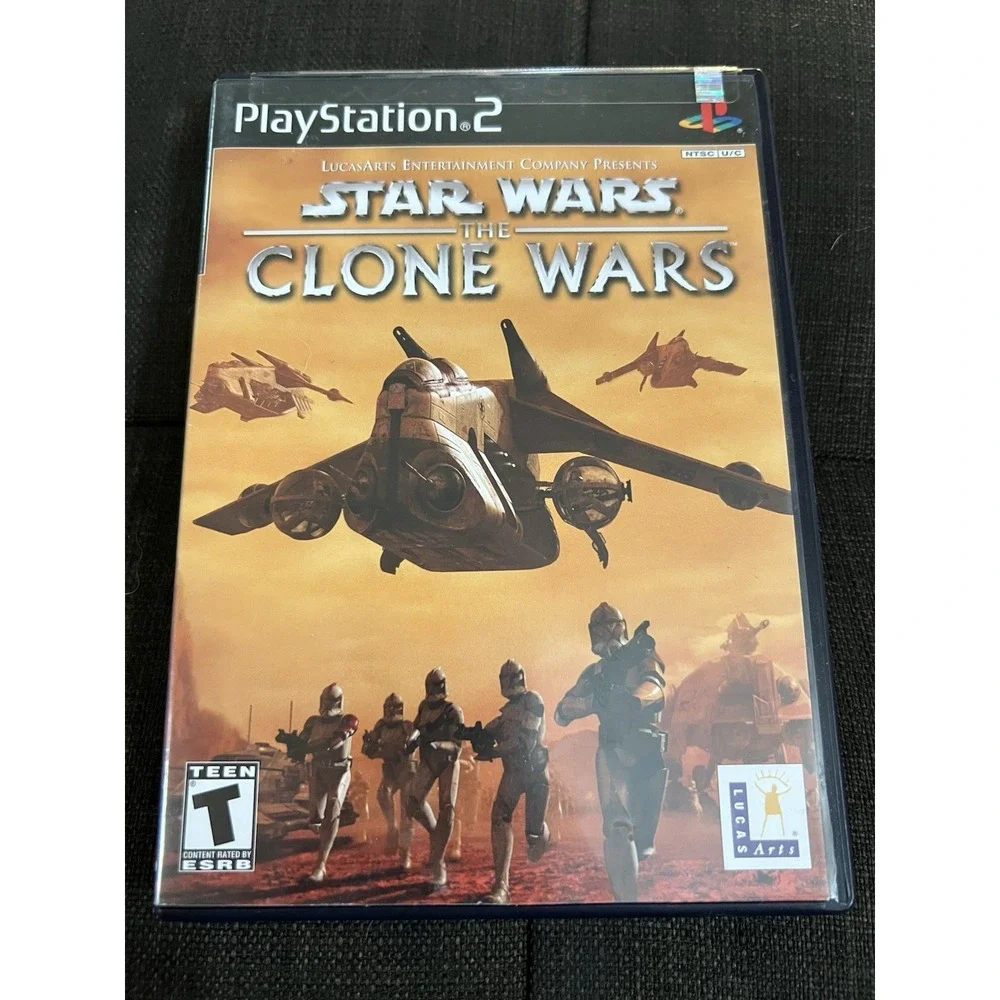 Star Wars: The Clone‎ Wars (Sony PlayStation 2, PS2) W/ Manual